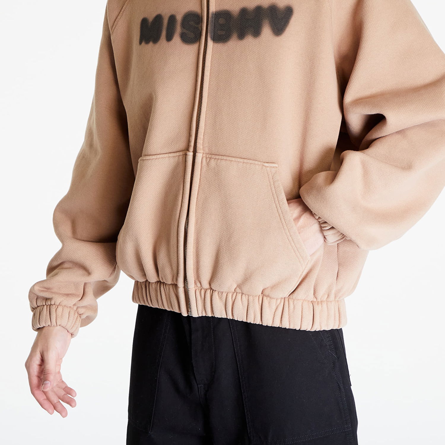 Mikina MISBHV Community Zipped Hoodie Béžová | 240M223, 1