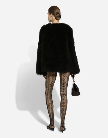 Bunda Dolce & Gabbana Goat Hair Cashmere Jacket Čierna | F9S06FFUP84N0000, 2