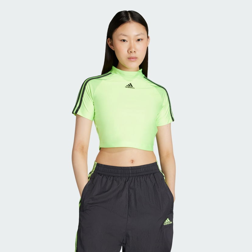 Crop Top adidas Performance Teamgeist Adicolor Crop Top Zelené | JZ8280