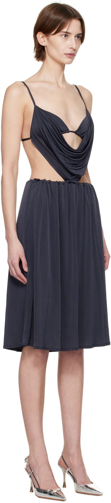 Šaty Diesel Diesel D-Showomen Cowl Neck Midi Dress Navy | A17621 0QMAX, 1