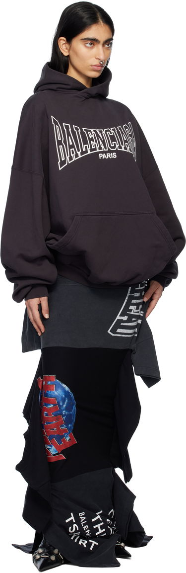 Mikina Balenciaga Boxing Large Fit Hoodie Čierna | 803265 TRVH6, 3