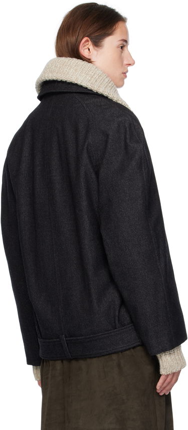 Kabáty LEMAIRE Lemaire Raglan Sleeve Short Coat Šedá | OW1156 LF1319, 2