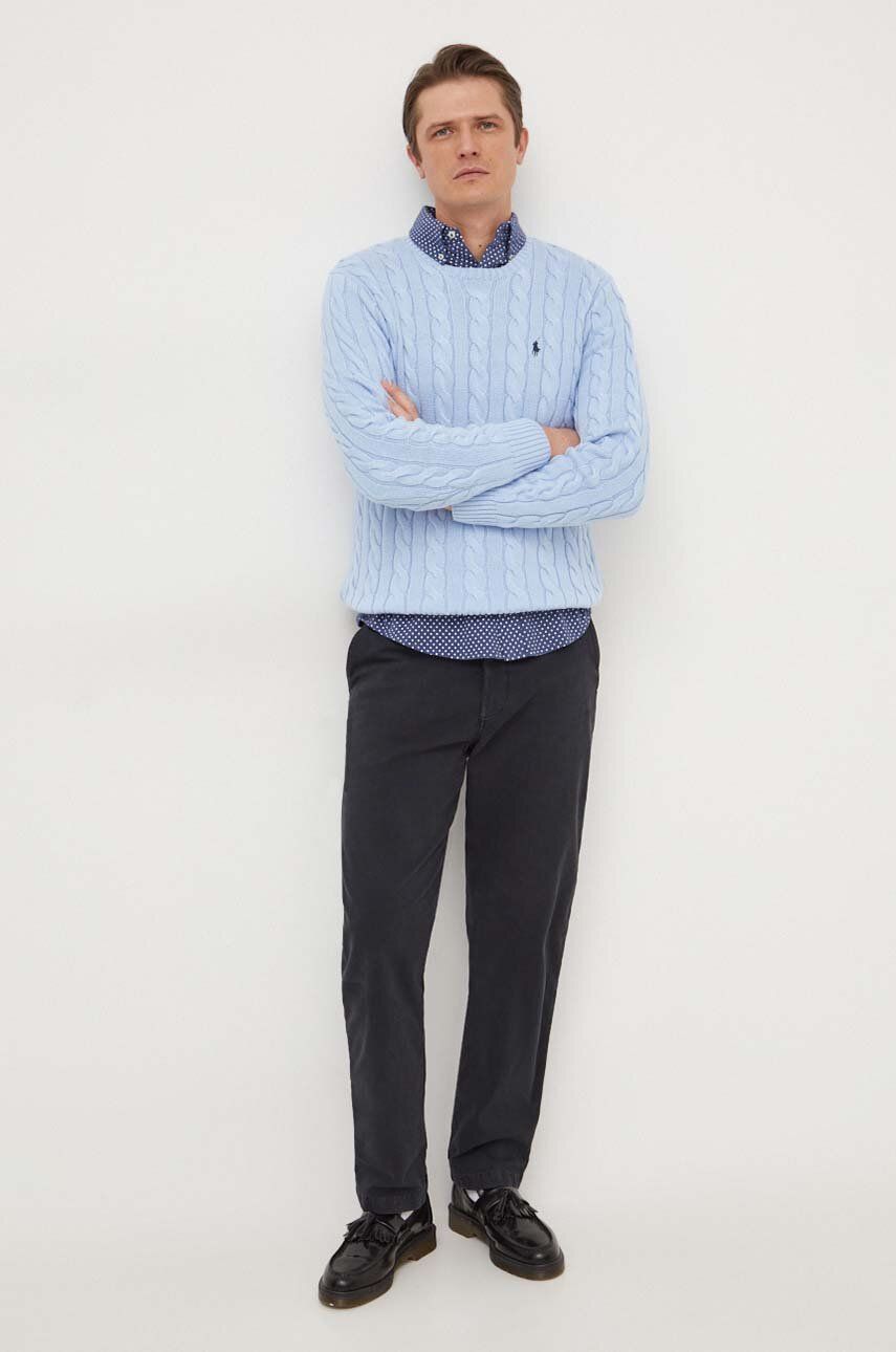 Sveter Polo by Ralph Lauren Cable Knit Sweater Modrá | 710775885, 1