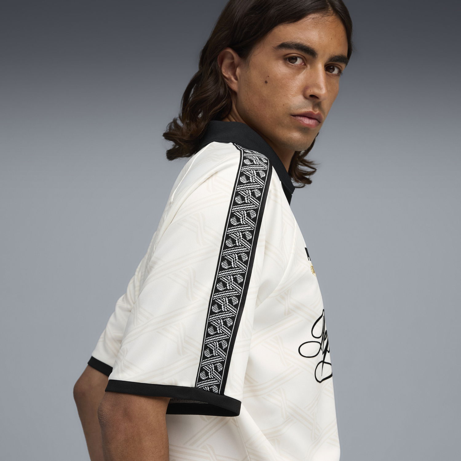 Dres Puma REPRESENT KING Collared Football Jersey Biela | 633784_31, 1