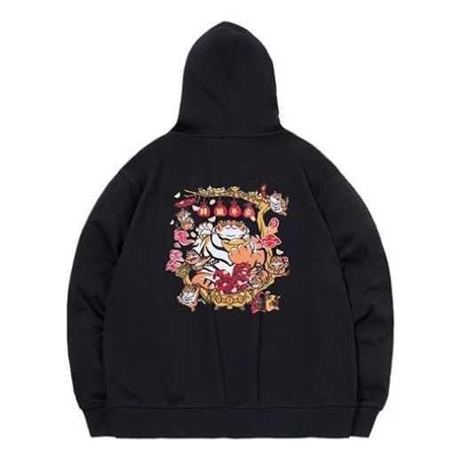 Mikina Li-Ning Cartoon Graphic Print Hoodie Čierna | AWDS159-3
