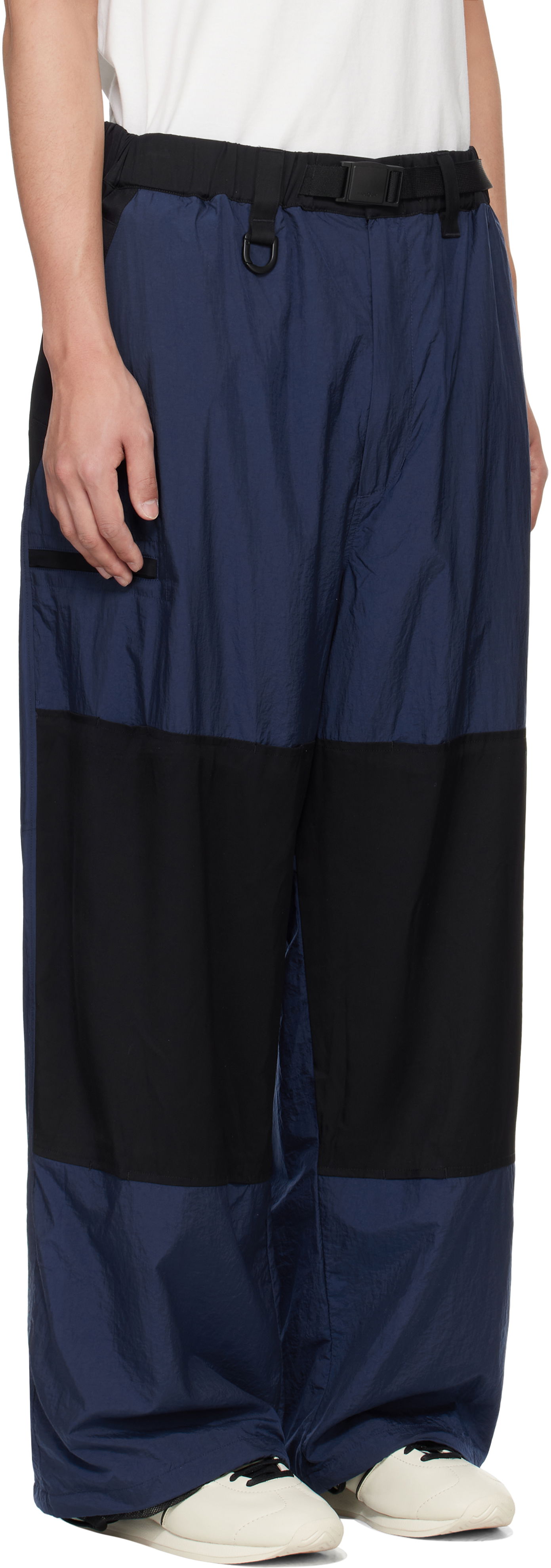 Nohavice Y-3 Y-3 Two-Tone Nylon Trousers Modrá | JM7785, 1