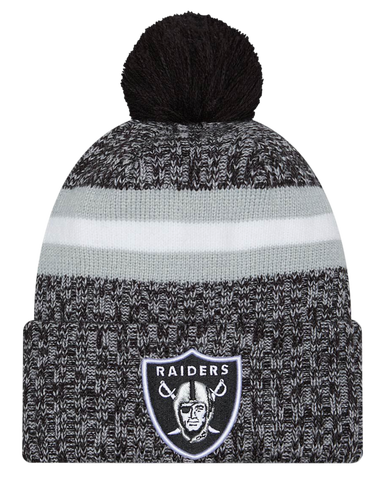 Kulicha New Era New Era Las Vegas Raiders Knit Beanie with Pom Šedá | 60407594-60407594, 0