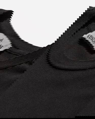 Tričko Stone Island Garment Dyed Logo Longsleeve T-Shirt Black Čierna | K2S15-2100028-S0013 V0029, 3