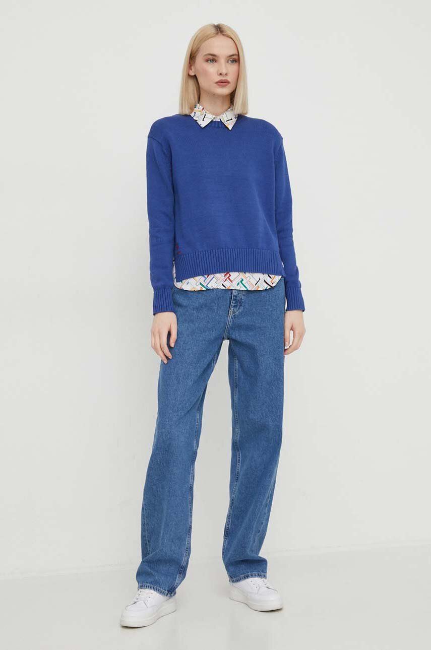 Sveter Polo by Ralph Lauren Lightweight Cotton Crewneck Sweater by Polo Ralph Lauren Modrá | 211898583, 1
