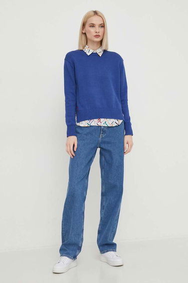Sveter Polo by Ralph Lauren Lightweight Cotton Crewneck Sweater by Polo Ralph Lauren Modrá | 211898583, 1