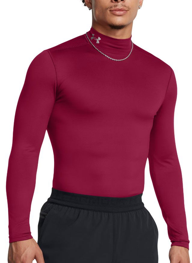 Tričko Under Armour Elite Mock Long Sleeve Compression Shirt Červená | 1386942-625, 0