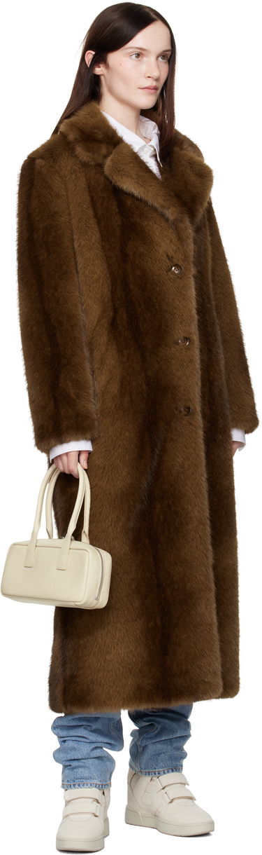 Kabáty STAND STUDIO Nora Faux-Fur Coat Hnedá | 66410-9019, 3