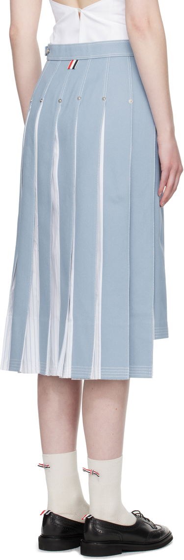 Sukňa Thom Browne Thom Browne Pleated Denim Midi Skirt Modrá | FGC441U-F0950, 2