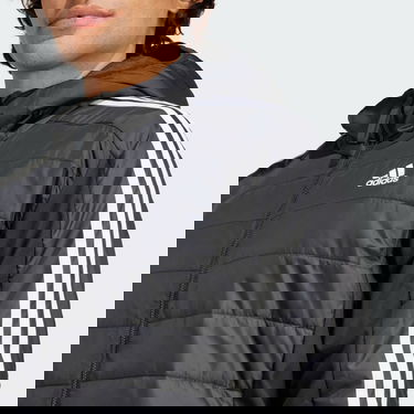 Bunda adidas Performance Sportswear Bunda Essentials 3-Stripes Insulated Hooded Hybrid Čierna | IN7195, 5