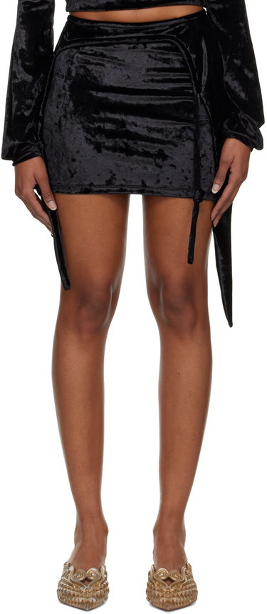 Sukňa Ottolinger Ottolinger Layered Velvet Miniskirt Čierna | 402301, 0