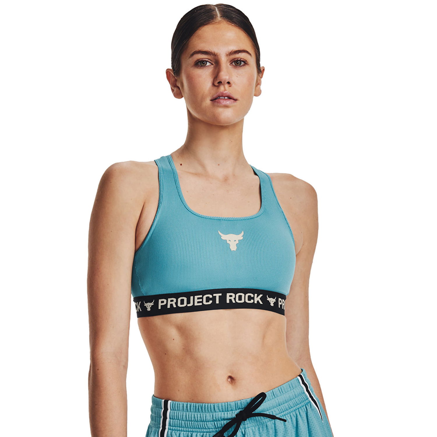 Podprsenka Under Armour Project Rock Crsbck Bra Tg Blue Tyrkysová | 1377462-433, 1