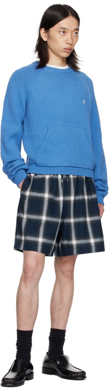 Sveter Acne Studios Blue Crewneck Sweater Modrá | B60382-, 3