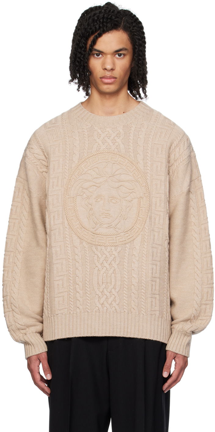 Beige Medusa Sweater