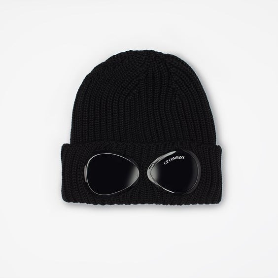 Kulicha C.P. Company Merino Wool Goggle Beanie Čierna | 15CMAC122A-999, 0