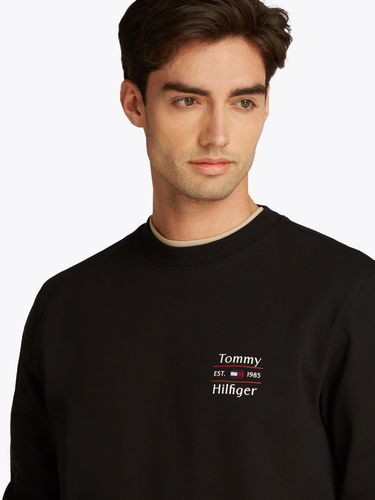Sveter Tommy Hilfiger Tommy Hilfiger Stack Sweatshirt Čierna | MW0MW38673BDS, 3