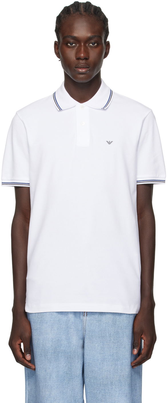Polo tričko Emporio Armani Bonded Polo Biela | 8N1FB3 1JPTZ 0100, 0