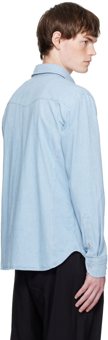 Košeľa Tom Ford TOM FORD Denim Chambray Western Shirt Modrá | HDS001-FMC240, 2