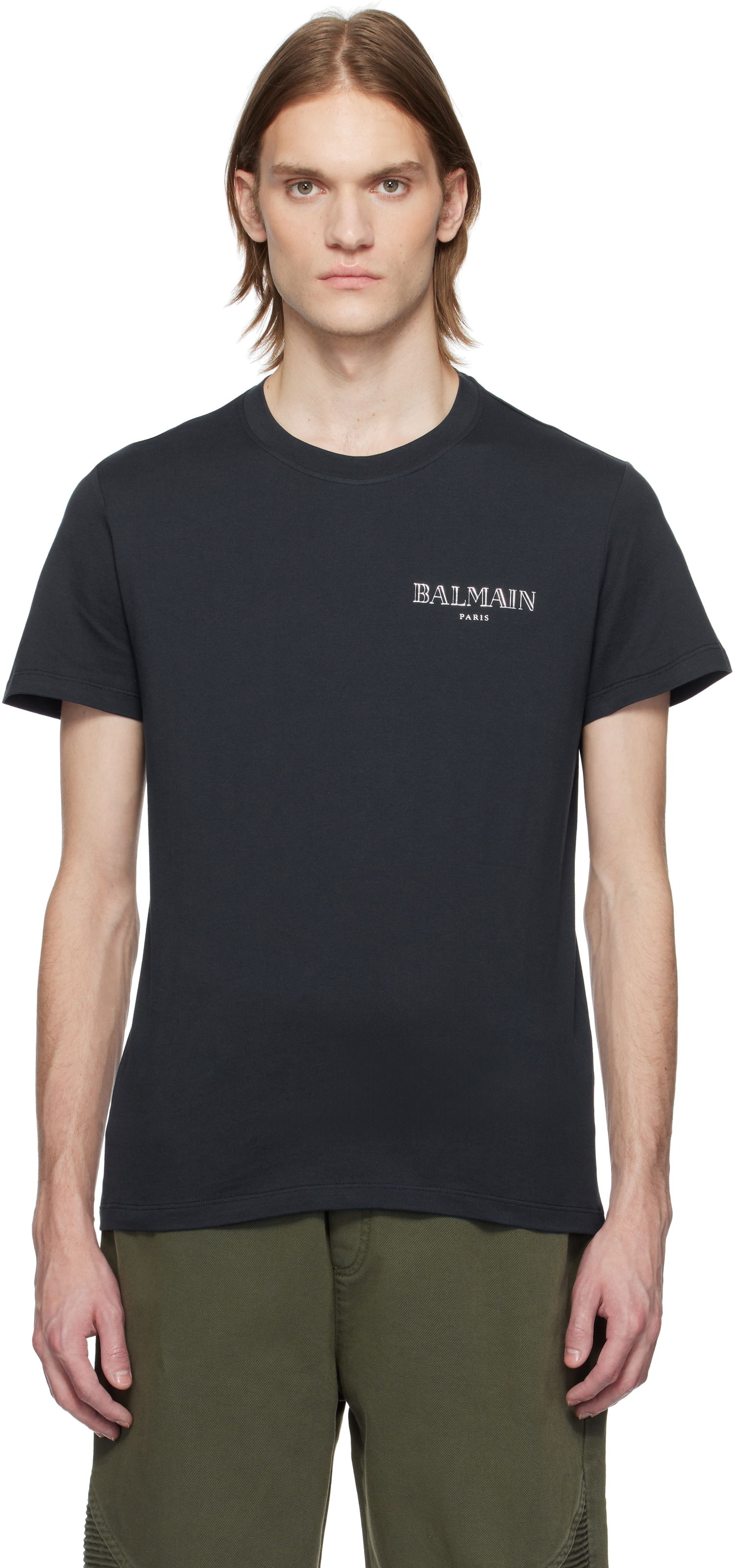 Tričko Balmain Balmain Vintage Gel T-Shirt Čierna | EH0EF000BC98, 0