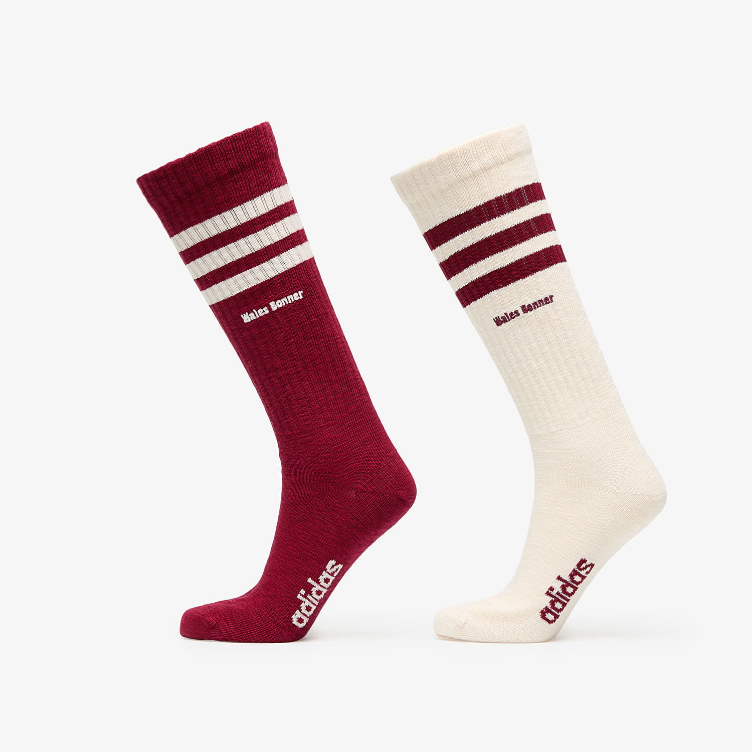 Ponožky adidas Originals Wales Bonner x 3 Stripes 2-Pack Socks Červená | JH3610, 0