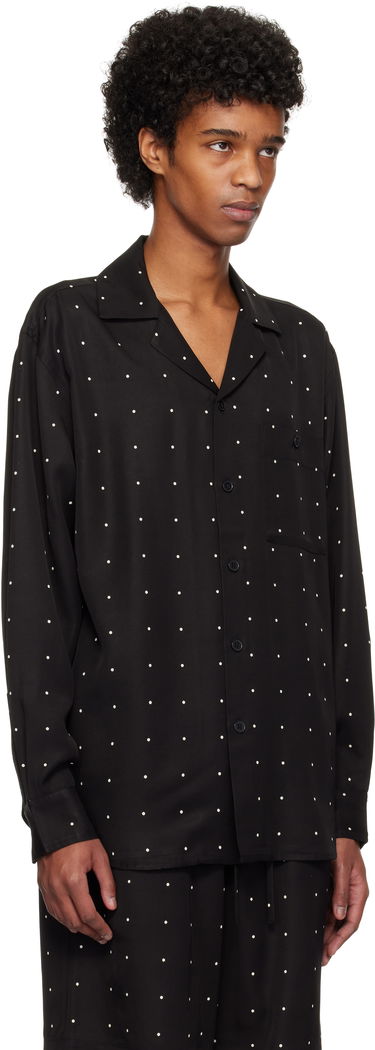 Košeľa Róhe Dotted Loose Camp Collar Shirt Čierna | 314-19-075, 1