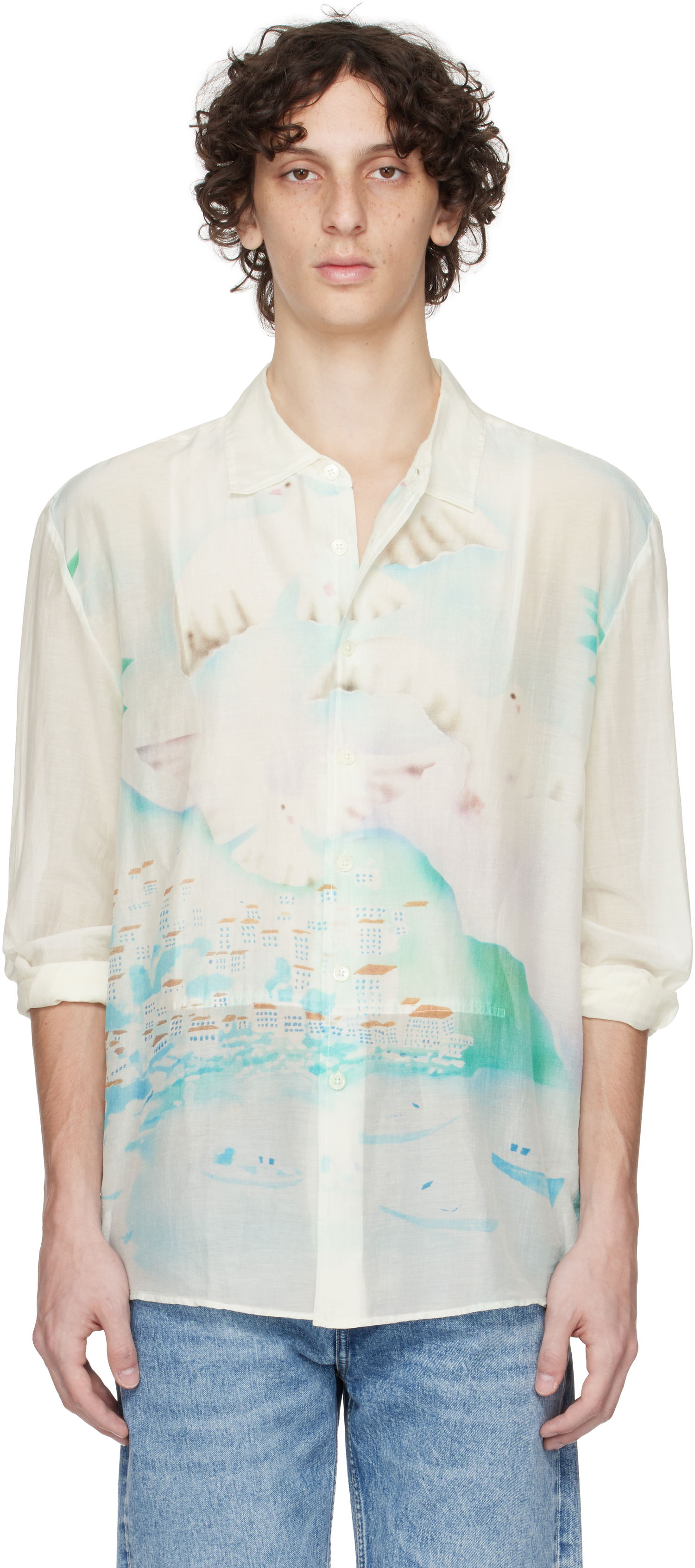 Košeľa OUR LEGACY Our Legacy Adorn Print Shirt Biela | M2252AS, 0