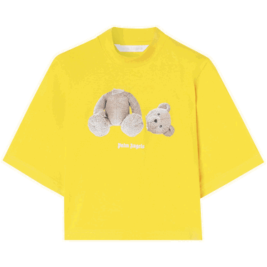 Tričko Palm Angels Bear Printed Fitted T-Shirt Žltá | PWAA020F22JER0051660, 0