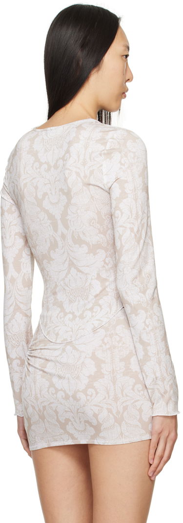 Šaty Miaou Miaou Etta Long Sleeve Top and Mini Skirt Set Béžová | 7130TJBBAT, 2