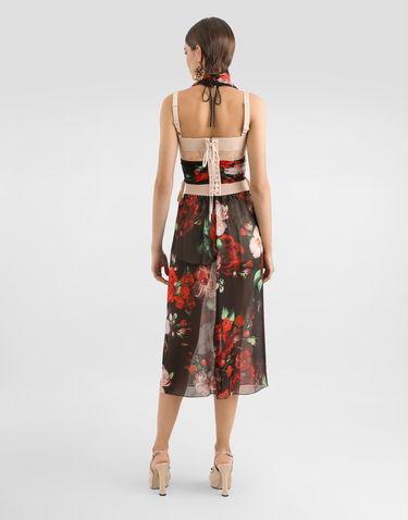 Sukňa Dolce & Gabbana Dolce & Gabbana Rose-Print Chiffon Midi Skirt Rôznofarebný | F4BBOTIS1Y6HN5PD, 2