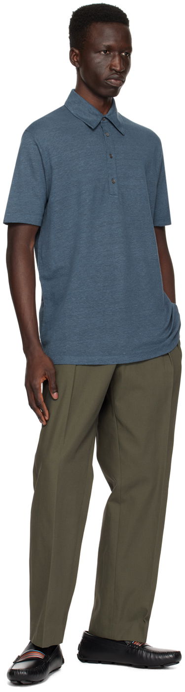 Polo tričko Paul Smith Paul Smith Spread Collar Polo Modrá | M1R-660X-M01764-47, 3