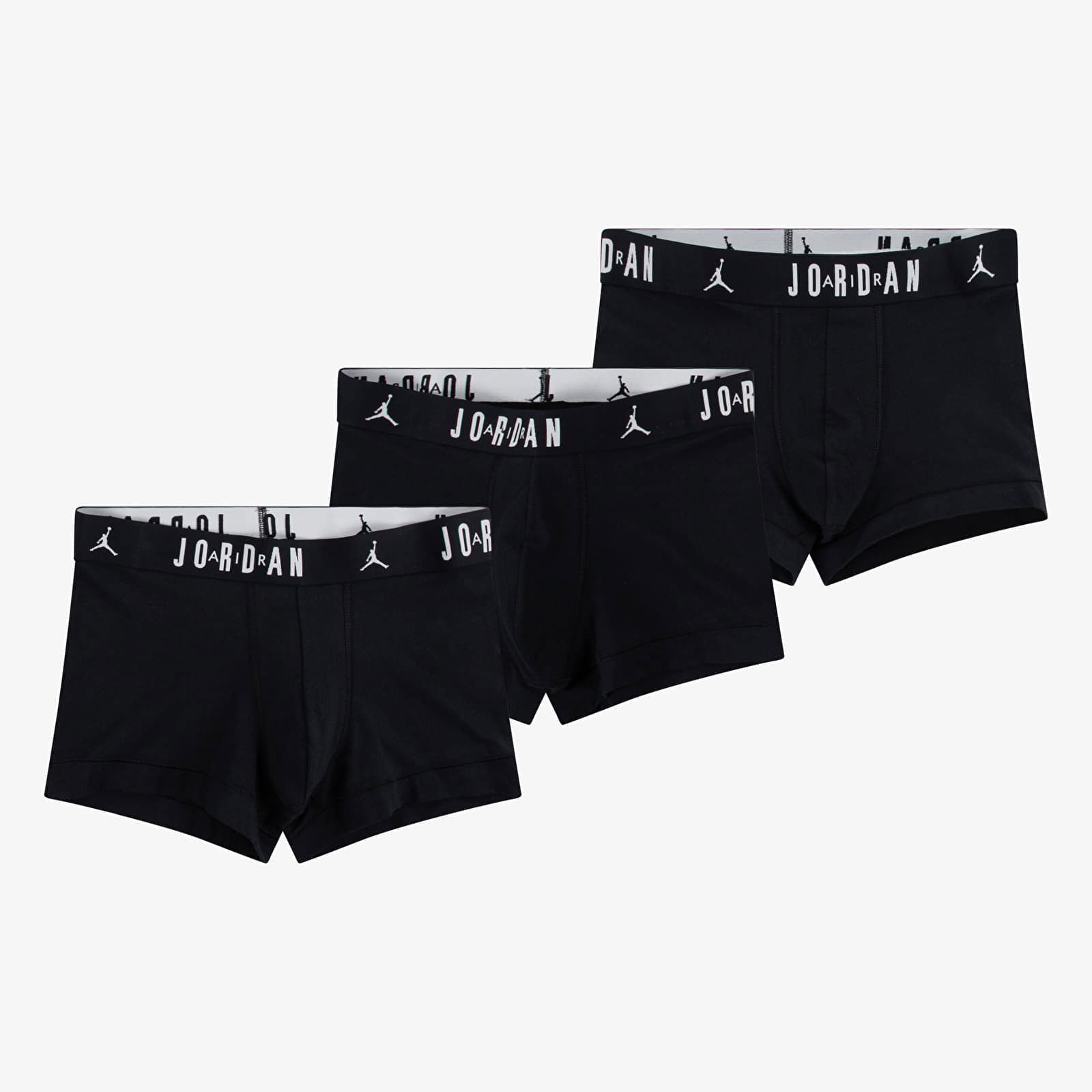 Jordan Mens Flight Cotton 3-Pack Trunk Black M