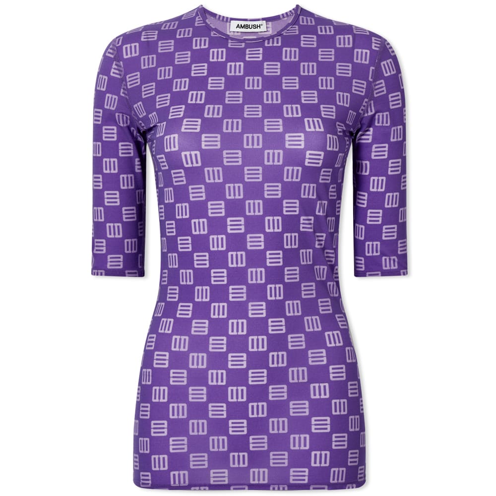 Tričko Ambush Monogram Fitted Tee Fialová | BWAA024S22JER0013536, 0