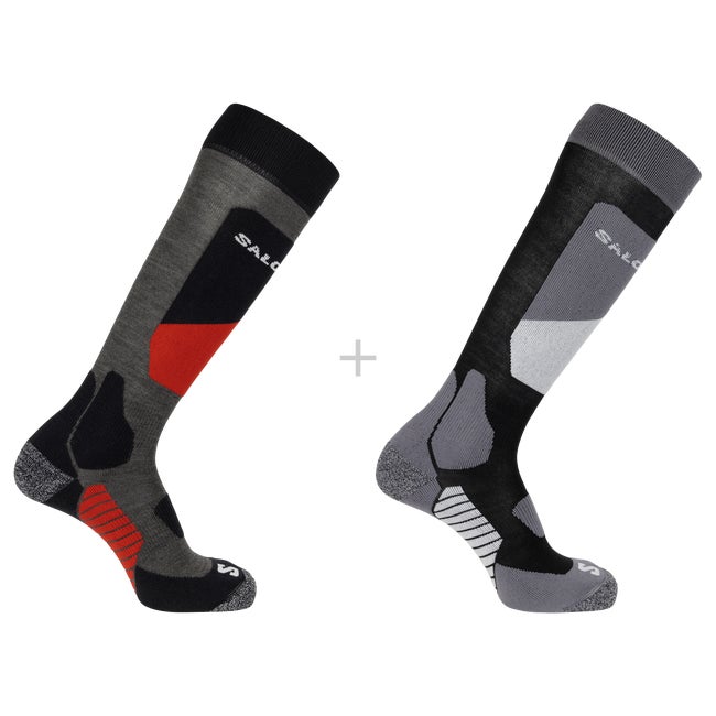 Ponožky Salomon Ski Socks Two Pack Šedá | LC2168300, 0