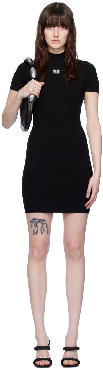 Šaty Alexander Wang Alexander Wang Mock Neck Minidress Čierna | 4KC2206013, 0