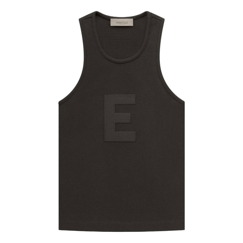 Tielko Fear of God Fear of God Essentials Waffle Tank Čierna | FOG-SS23-238