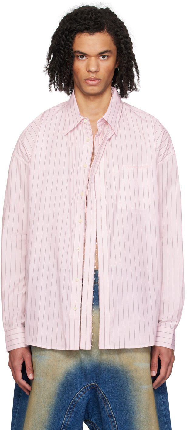 Košeľa Y/PROJECT Striped Shirt Ružová | 201SI009, 0