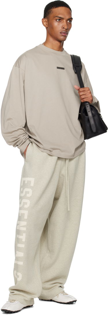 Tričko Fear of God ESSENTIALS Classic Fit Long Sleeve T-Shirt Béžová | 125SP254201F, 3