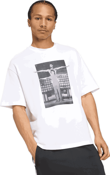 Tričko adidas Performance Hot Shot Graphic Tee Biela | JZ7907, 3