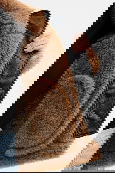 Bunda STAND STUDIO Kia Transitional Oversize Faux Fur Jacket Čierna | 66575.9412, 6