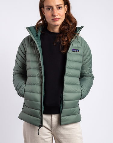Prešívaná bunda Patagonia Down Sweater Hoody Zelené | 84712, 2