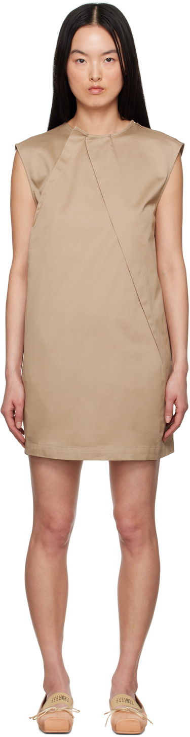 Šaty Maison Margiela MM6 Maison Margiela Cotton Twill Darting Minidress Béžová | S52DA0056 M35368, 0