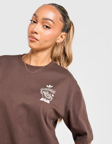 Tričko adidas Originals Coffee Club Graphic T-Shirt Hnedá | KV1587, 4
