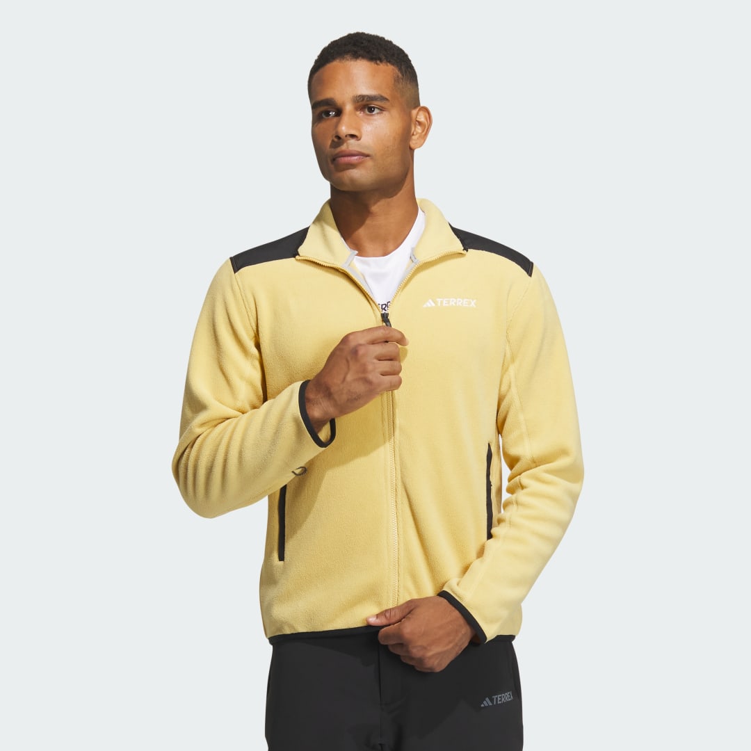 Bunda adidas Performance adidas TERREX Full-Zip Polar Fleece Jacket Béžová | IR8339, 0