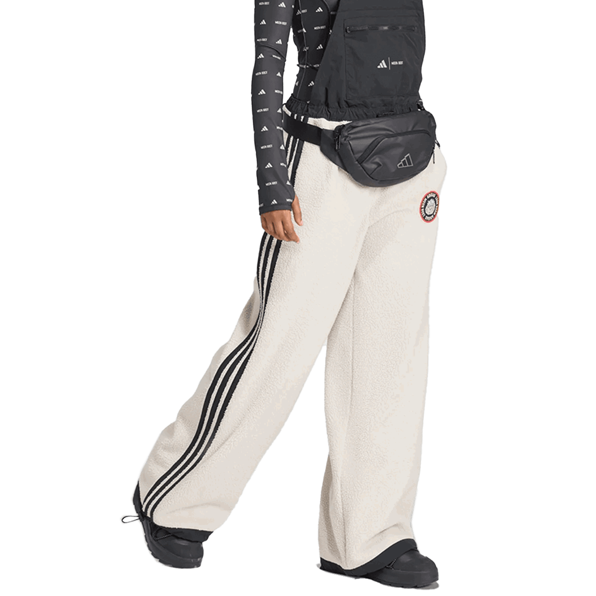 Tepláky adidas Originals Fleece Wide-Leg Track Pants Béžová | JM1106, 0