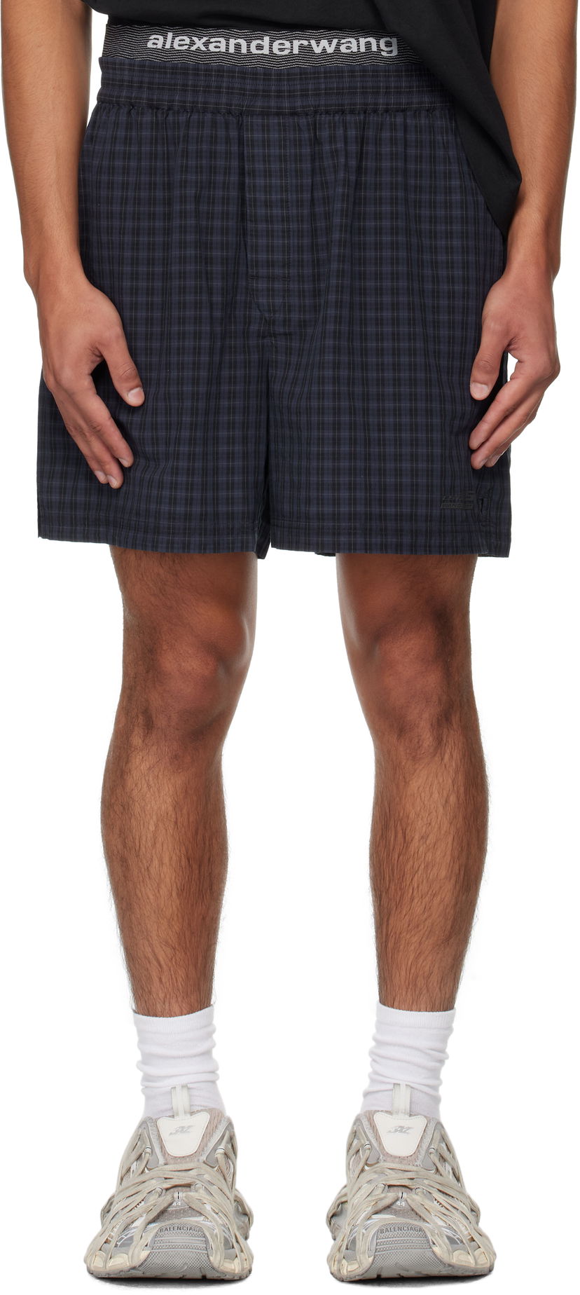 Šortky Alexander Wang Alexander Wang Graphic Shorts Navy | 6WC3254099