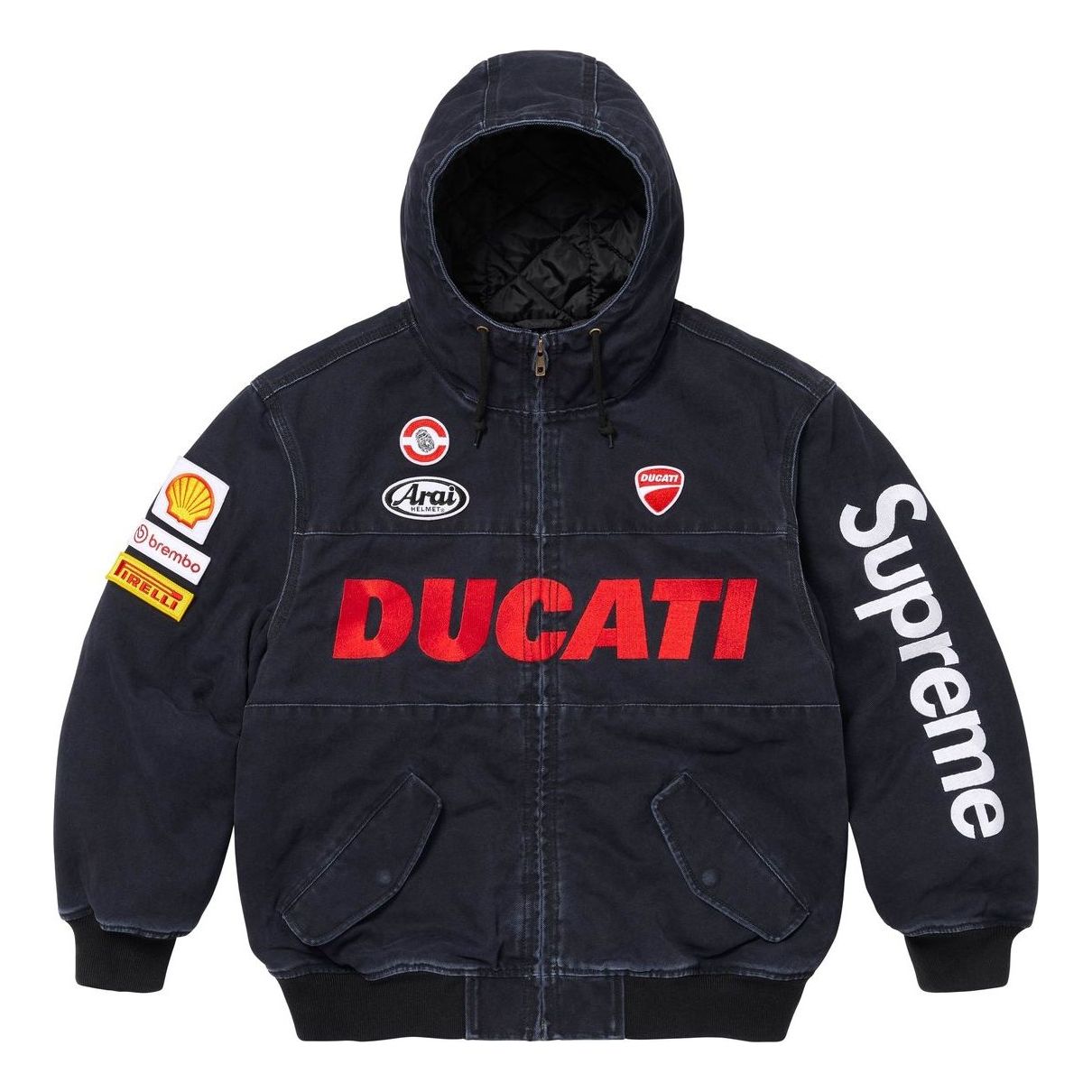 Bomber bunda Supreme Supreme DUCATI Hooded Racing Jacket Modrá | SUP-SS24-275, 0